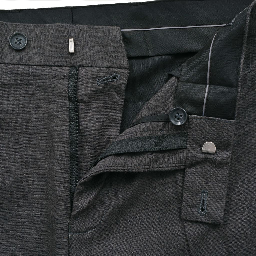 Mens 2 Piece Linen Suit Size 54 Dark Grey