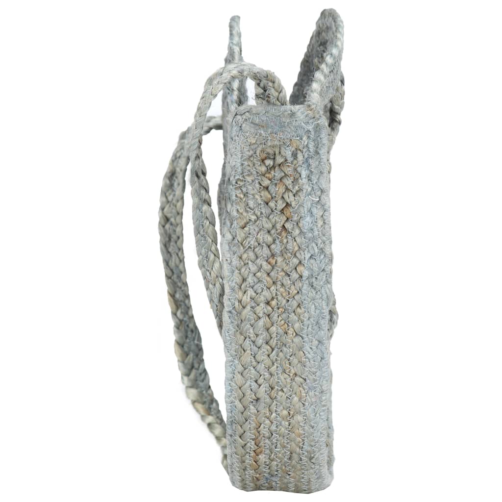 Round Should Bag Hollow Olive Green Handmade Jute