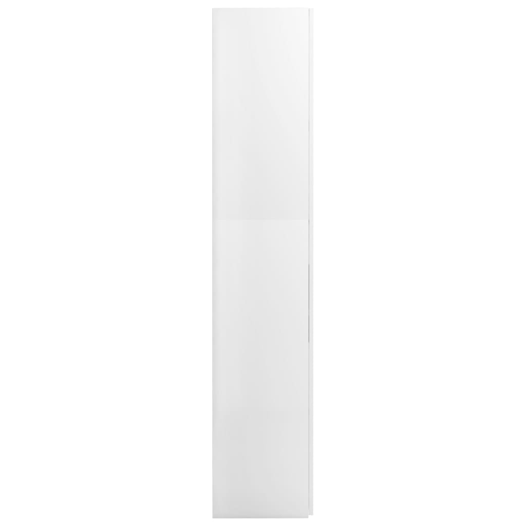 Storage Cabinet High Gloss White 80x35.5x180 cm Chipboard