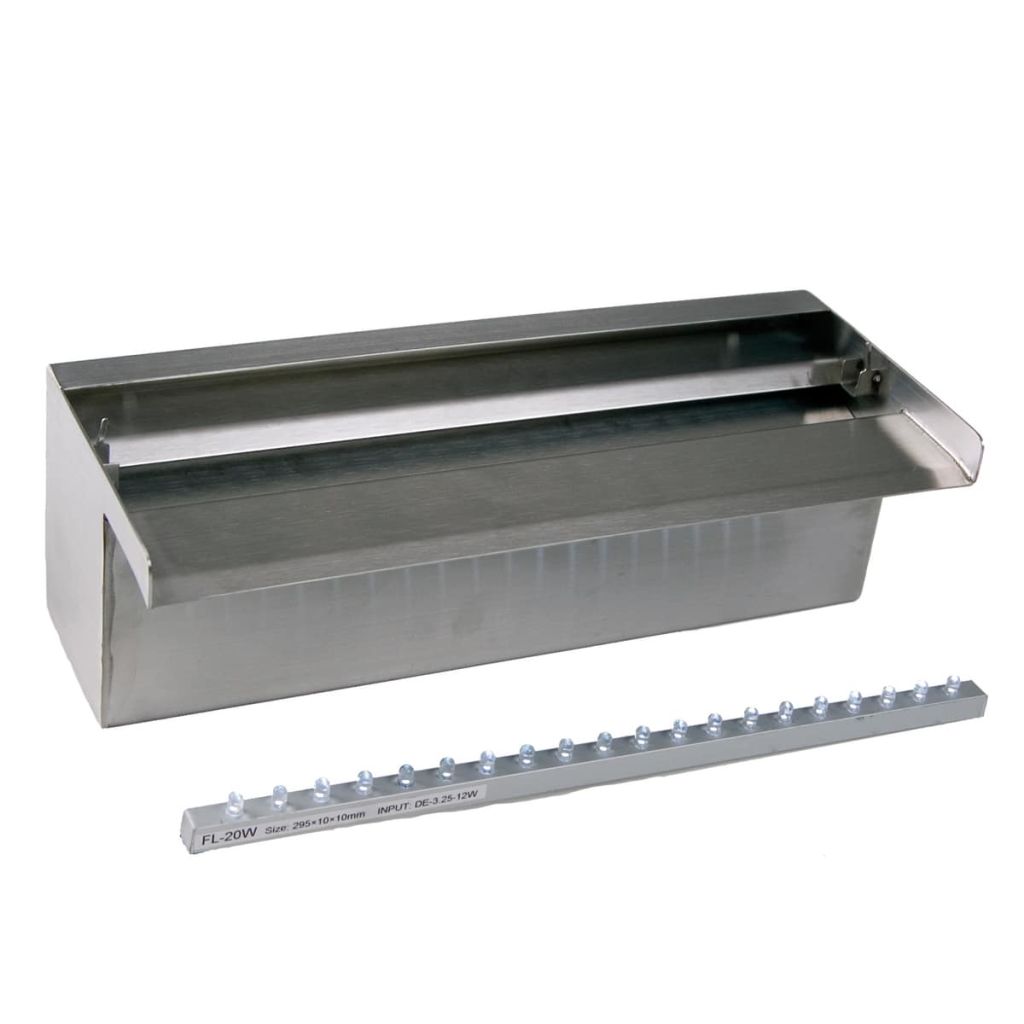 Ubbink Niagara Waterfall 30 cm Stainless Steel with LED Lighting