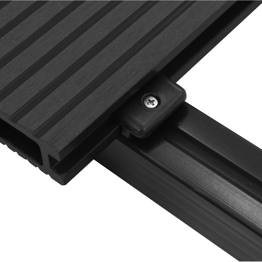 WPC Decking Boards with Accessories 20 m² 2.2 m Anthracite
