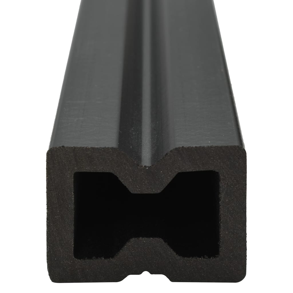 WPC Hollow Decking Boards with Accessories 20m² 2.2m Dark Brown