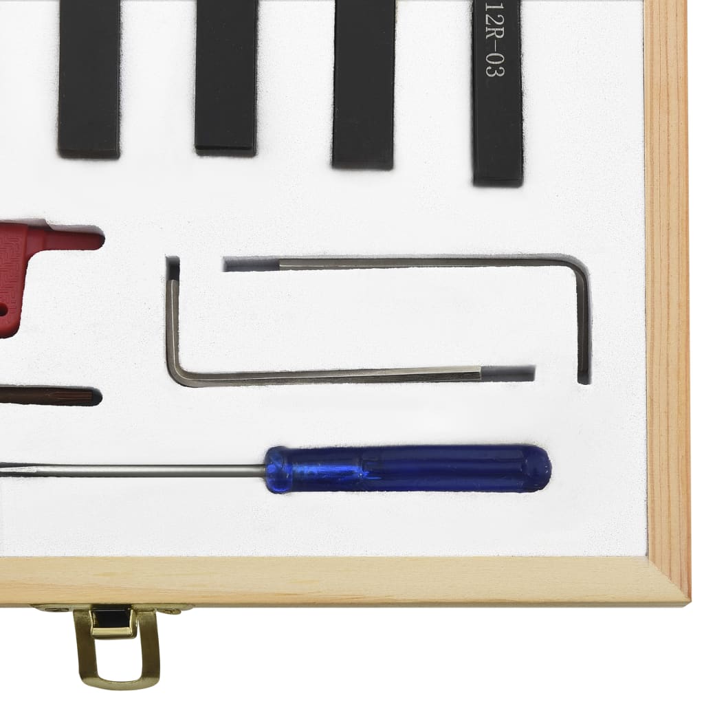 12 Pieces Indexable Turning Tool Set 8x8 mm 60 mm