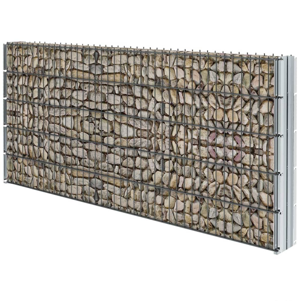 2D Gabion Fence Galvanised Steel 2.008x1.03 m 18 m (Total Length) Grey