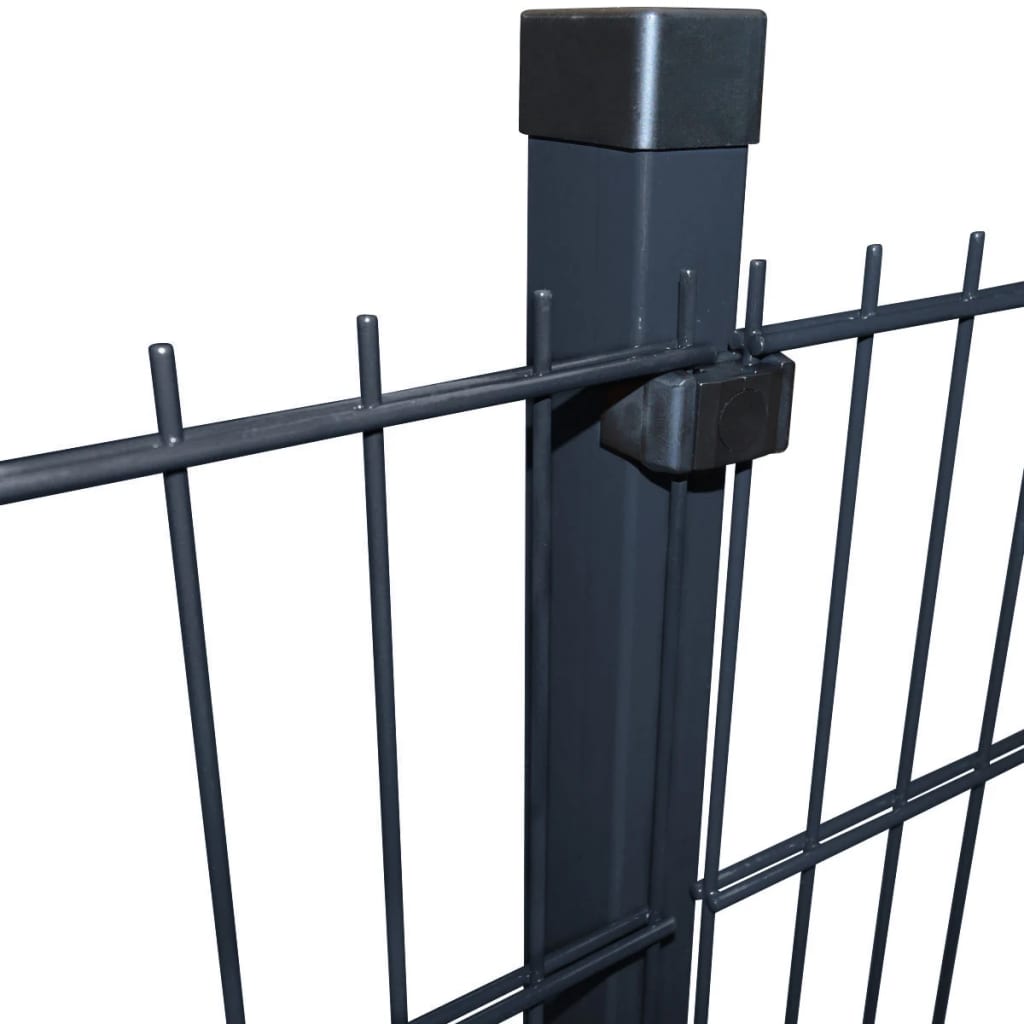 2D Garden Fence Panels & Posts 2008x1030 mm 4 m Grey