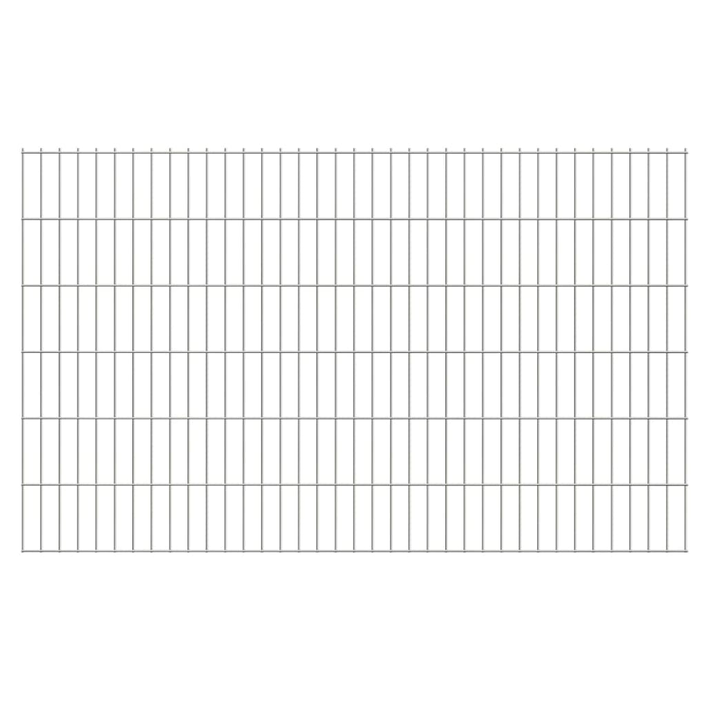 2D Garden Fence Panels & Posts 2008x1230 mm 32 m Silver