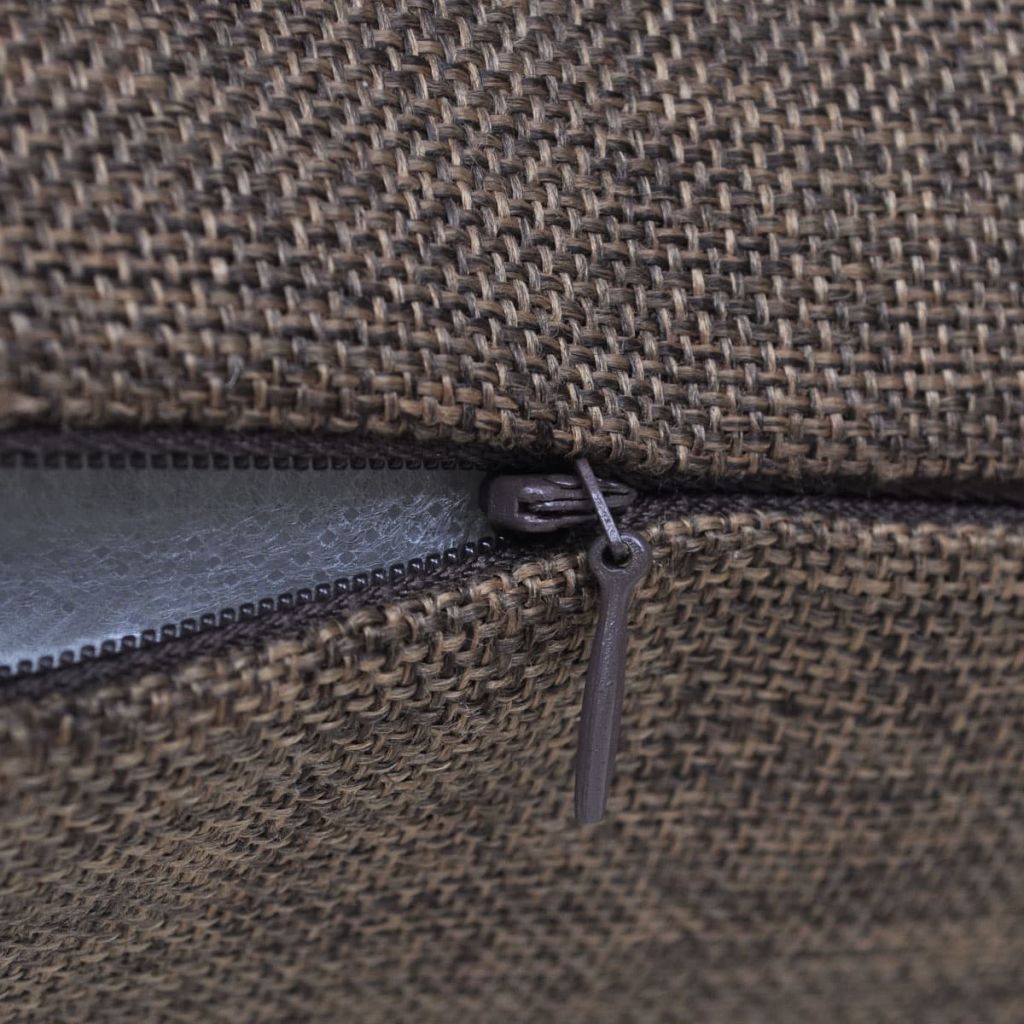 4 Brown Cushion Covers Linen-look 50 x 50 cm