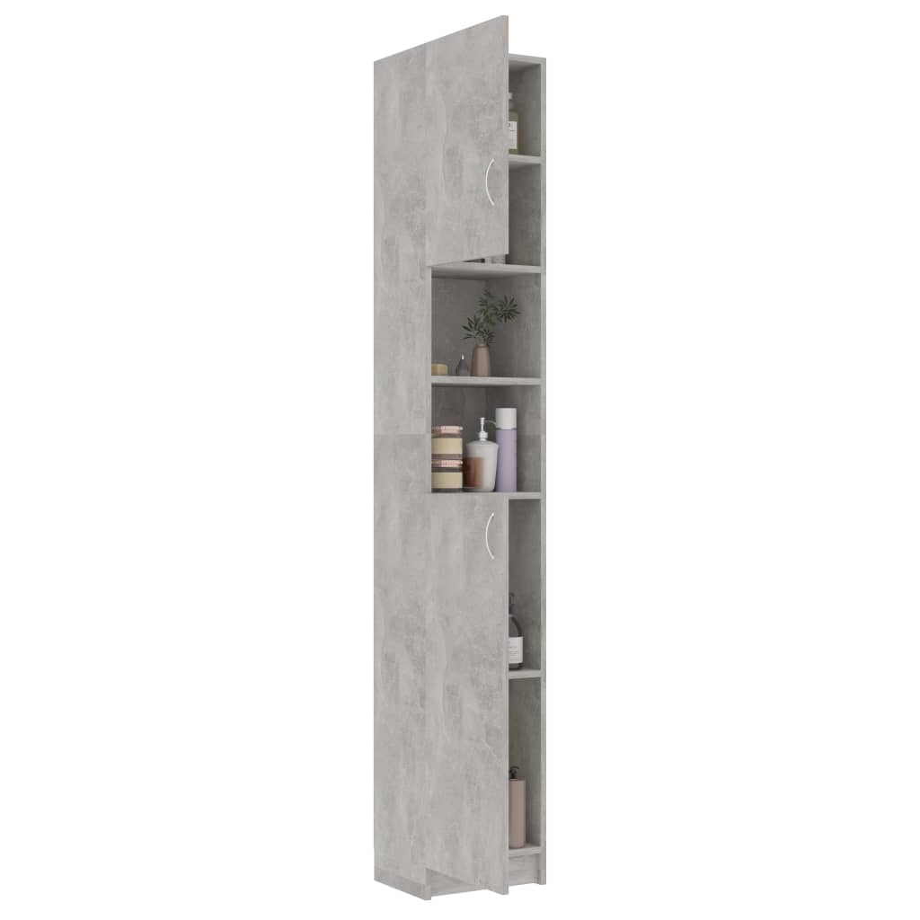 Bathroom Cabinet Concrete Grey 32x25.5x190 cm Chipboard