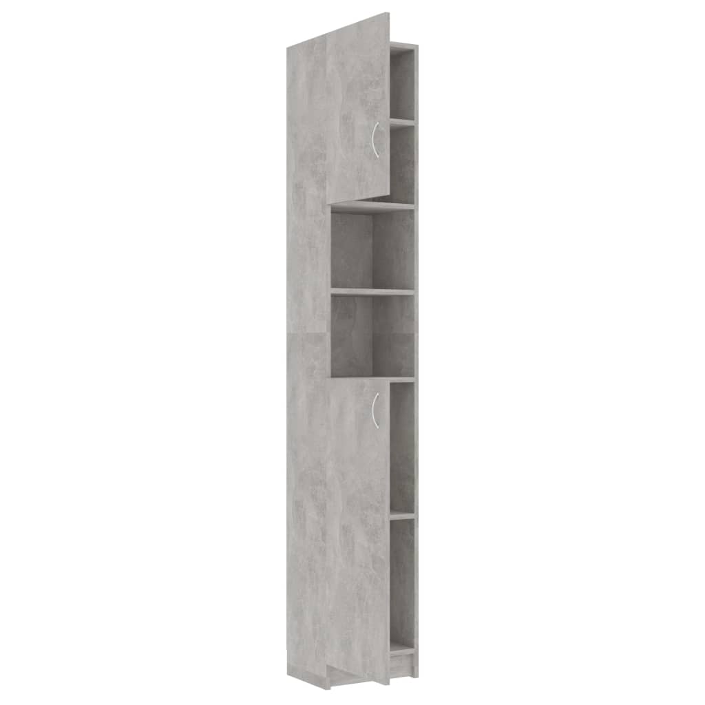 Bathroom Cabinet Concrete Grey 32x25.5x190 cm Chipboard
