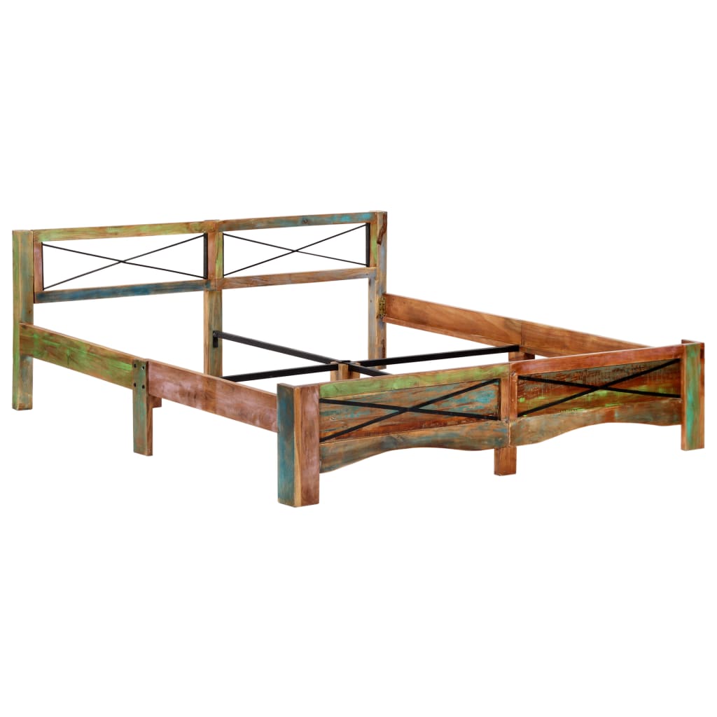 Bed Frame Solid Reclaimed Wood 180x200 cm 6FT Super King