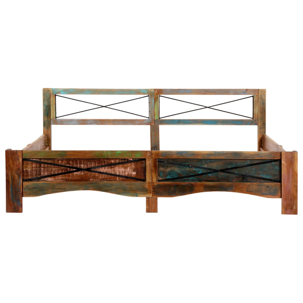 Bed Frame Solid Reclaimed Wood 180x200 cm 6FT Super King