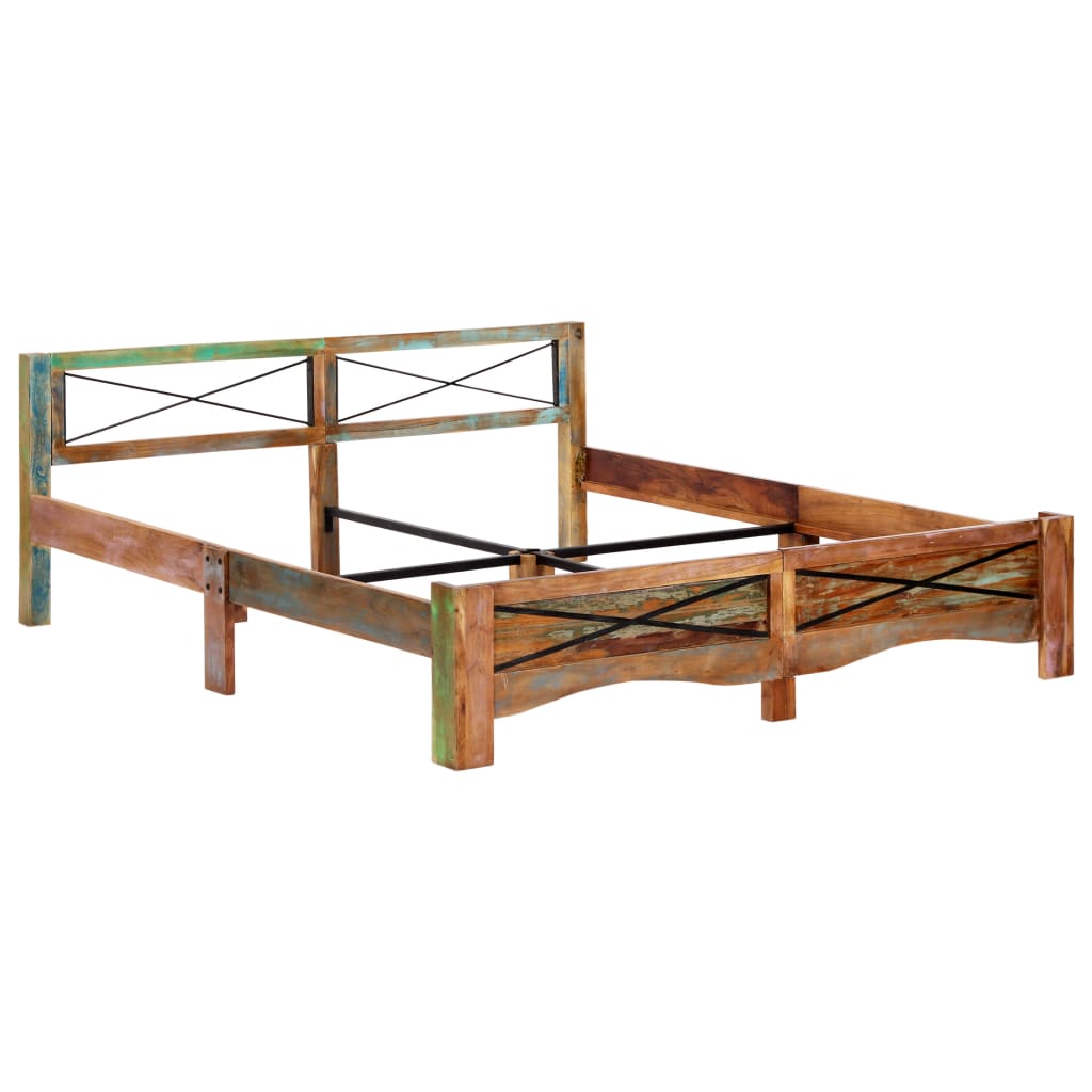 Bed Frame Solid Reclaimed Wood 180x200 cm 6FT Super King