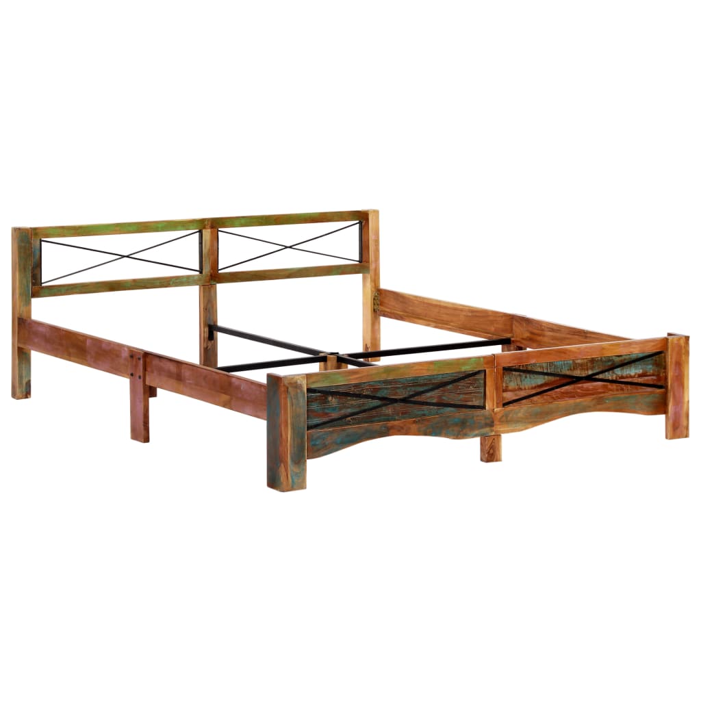 Bed Frame Solid Reclaimed Wood 180x200 cm 6FT Super King