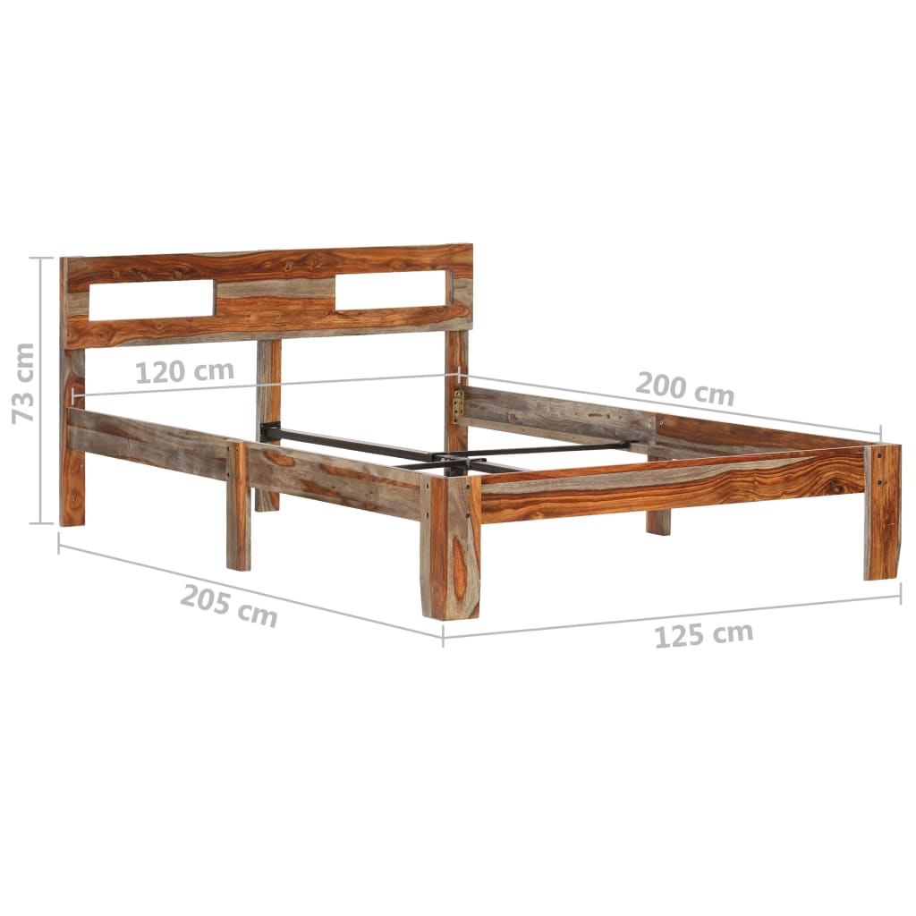 Bed Frame Solid Sheesham Wood 120x200 cm