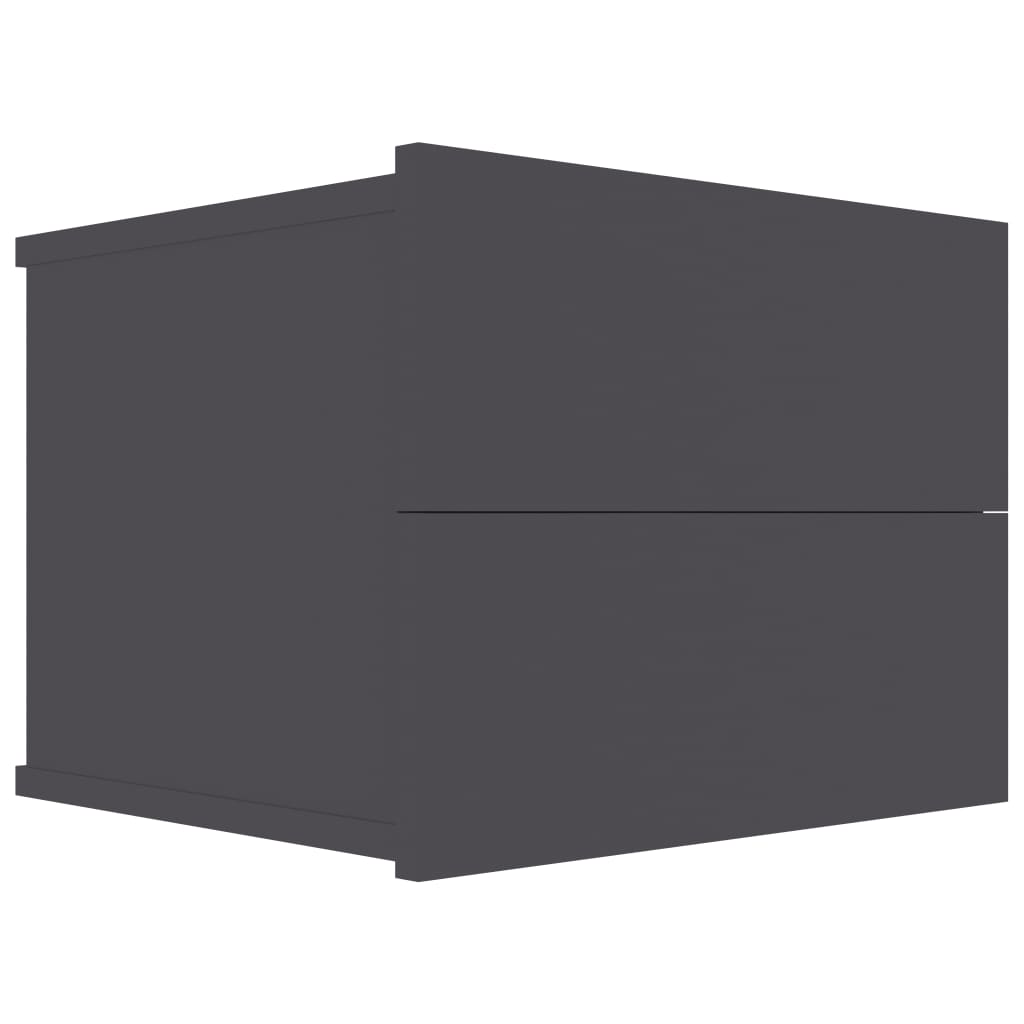 Bedside Cabinet Grey 40x30x30 cm Chipboard