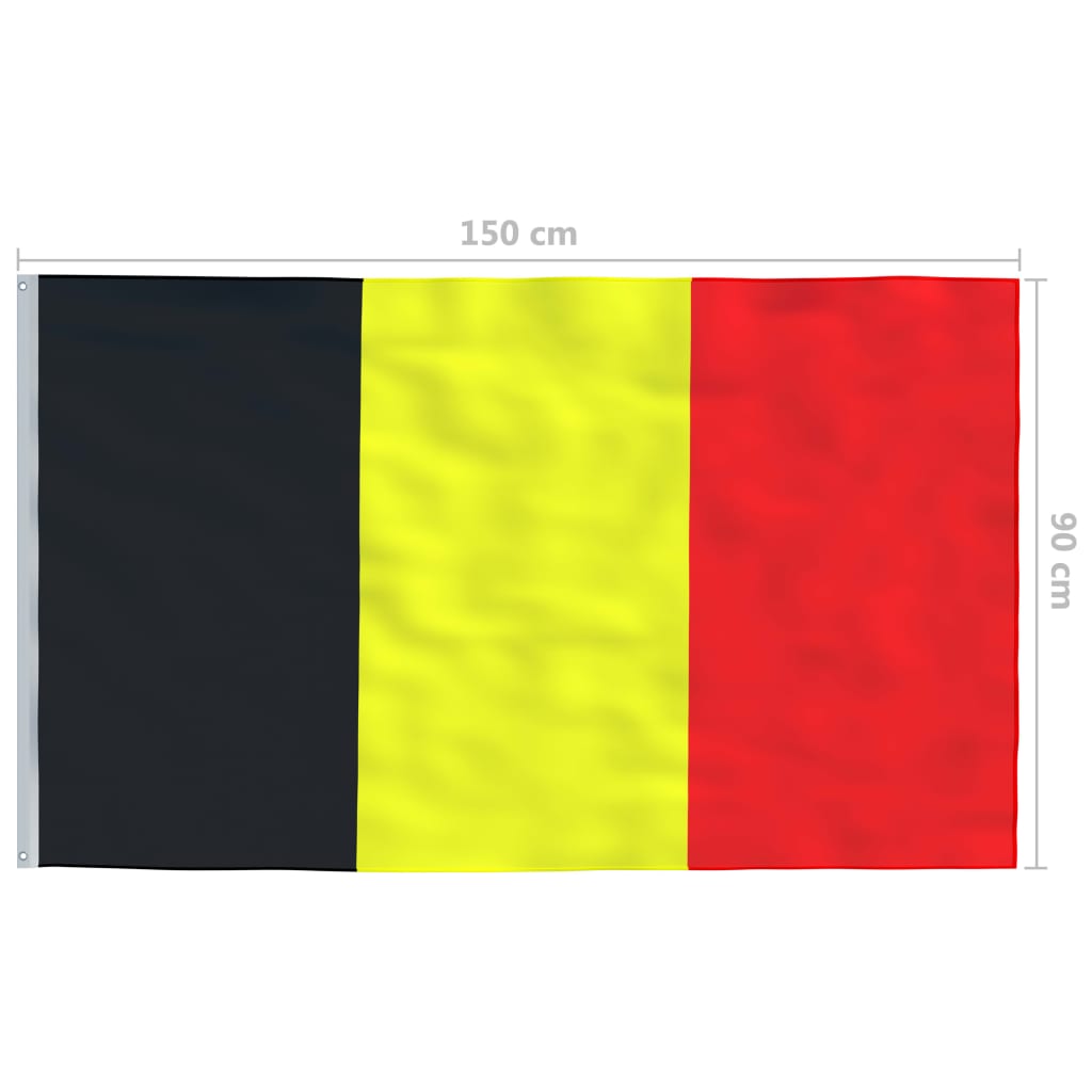 Belgium Flag and Pole Aluminium 6,2 m
