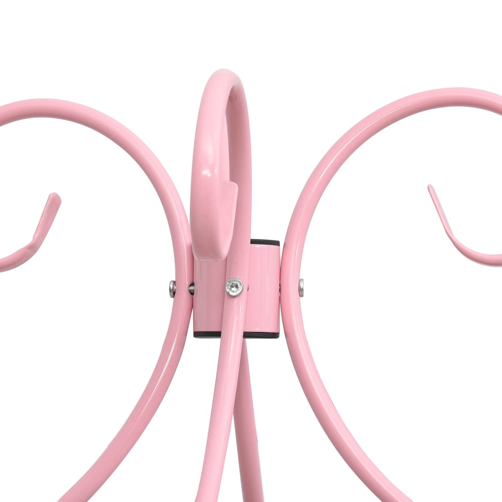 Canopy Bed Frame Pink Metal 180x200 cm