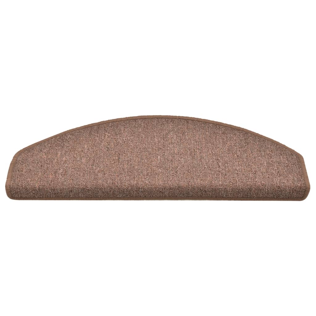 Carpet Stair Treads 15 pcs Brown 65x24x4 cm
