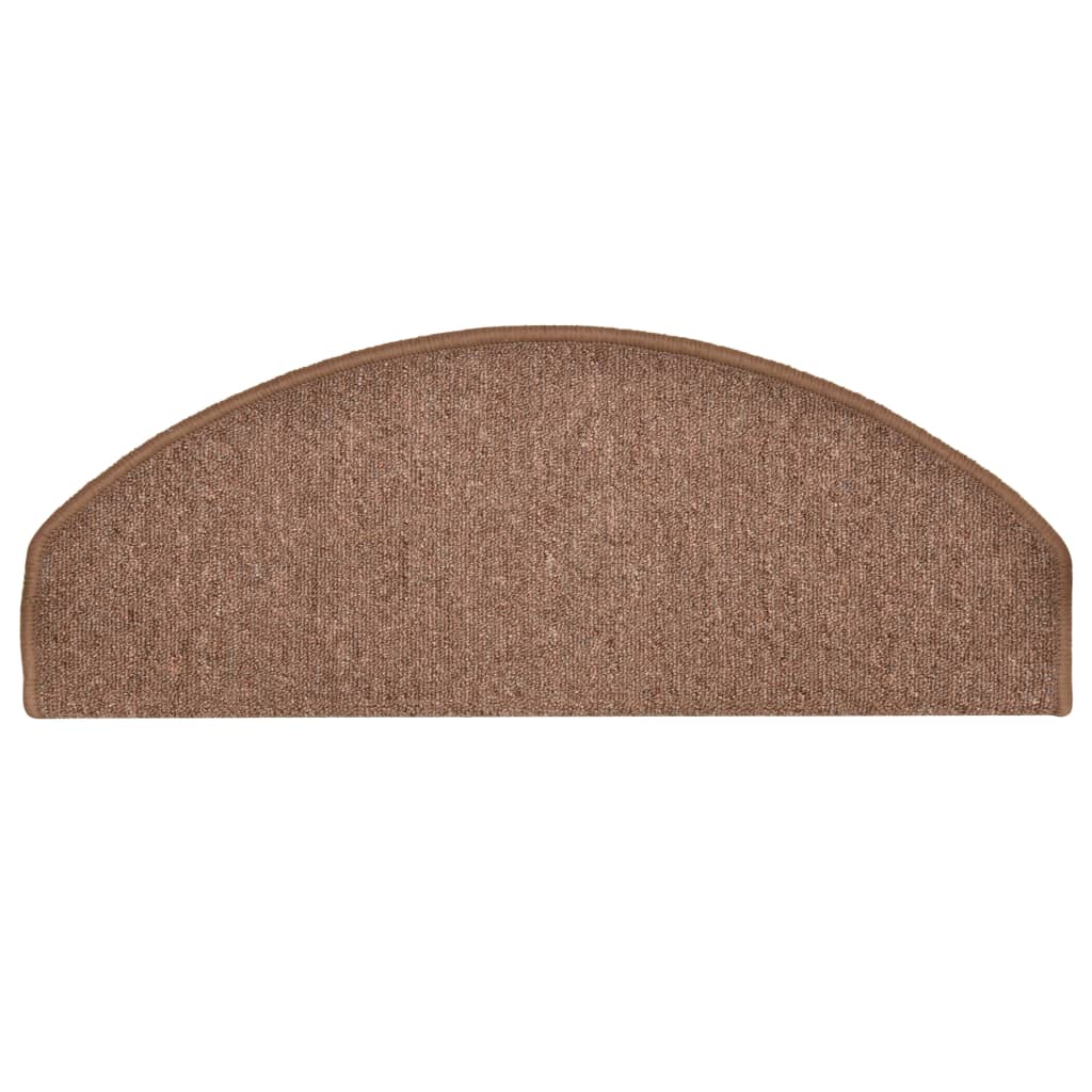 Carpet Stair Treads 15 pcs Brown 65x24x4 cm