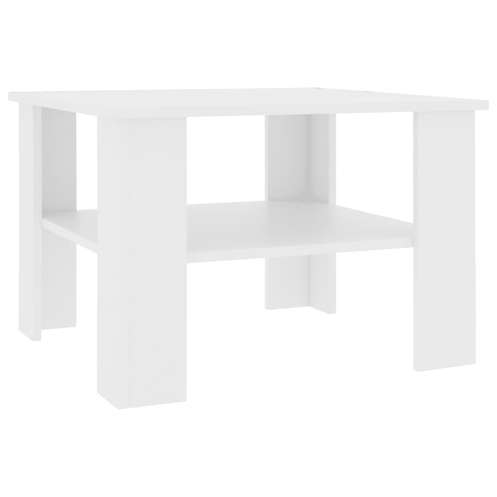 Coffee Table White 60x60x42 cm Chipboard