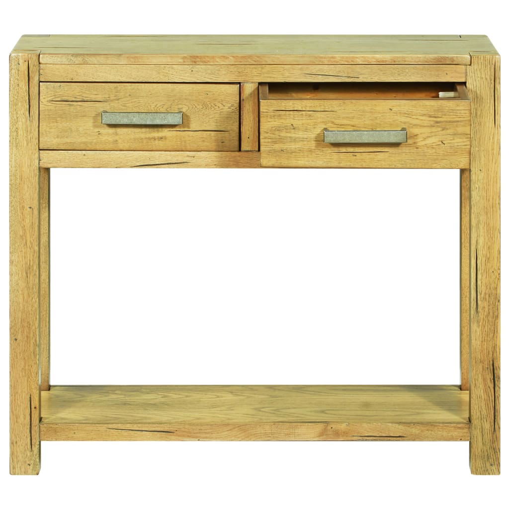 Console Table 83x30x73 cm Rustic Oak Wood