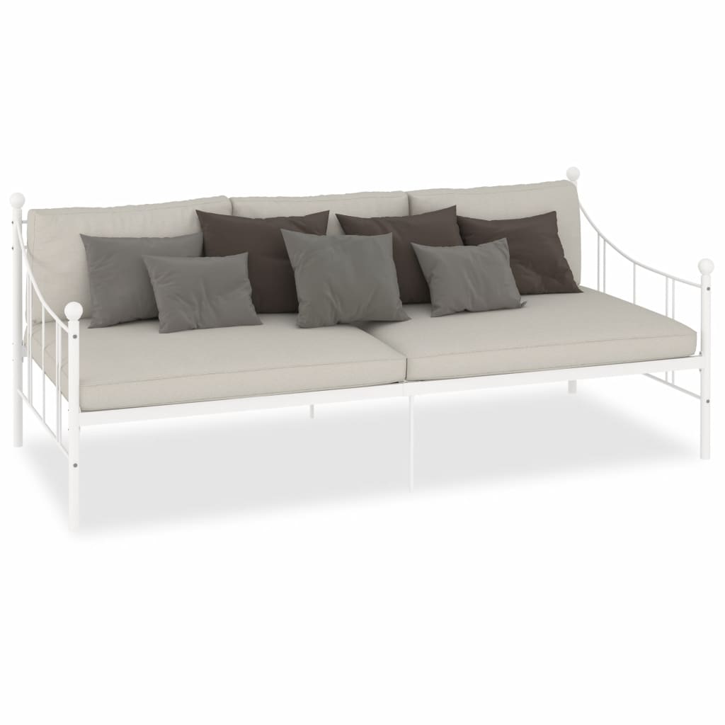 Daybed Frame White Metal 90x200 cm