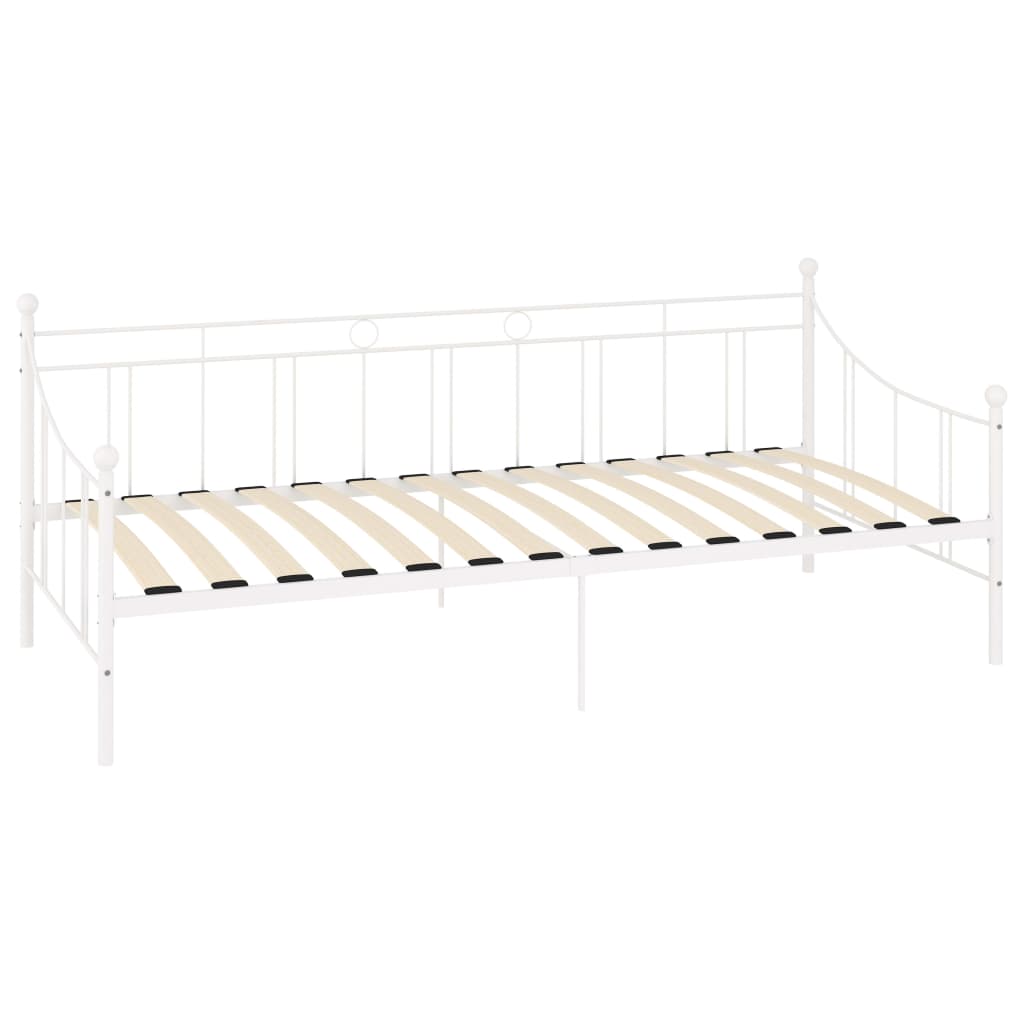 Daybed Frame White Metal 90x200 cm