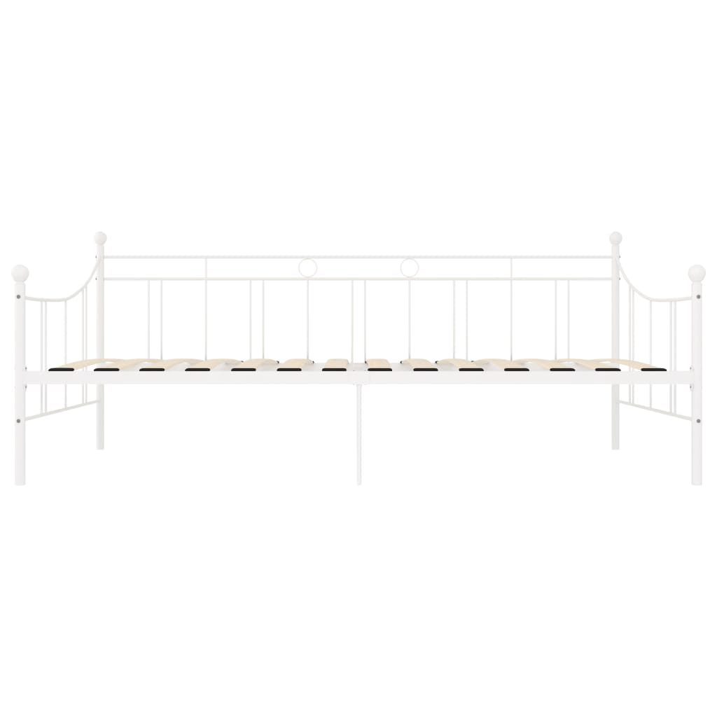 Daybed Frame White Metal 90x200 cm