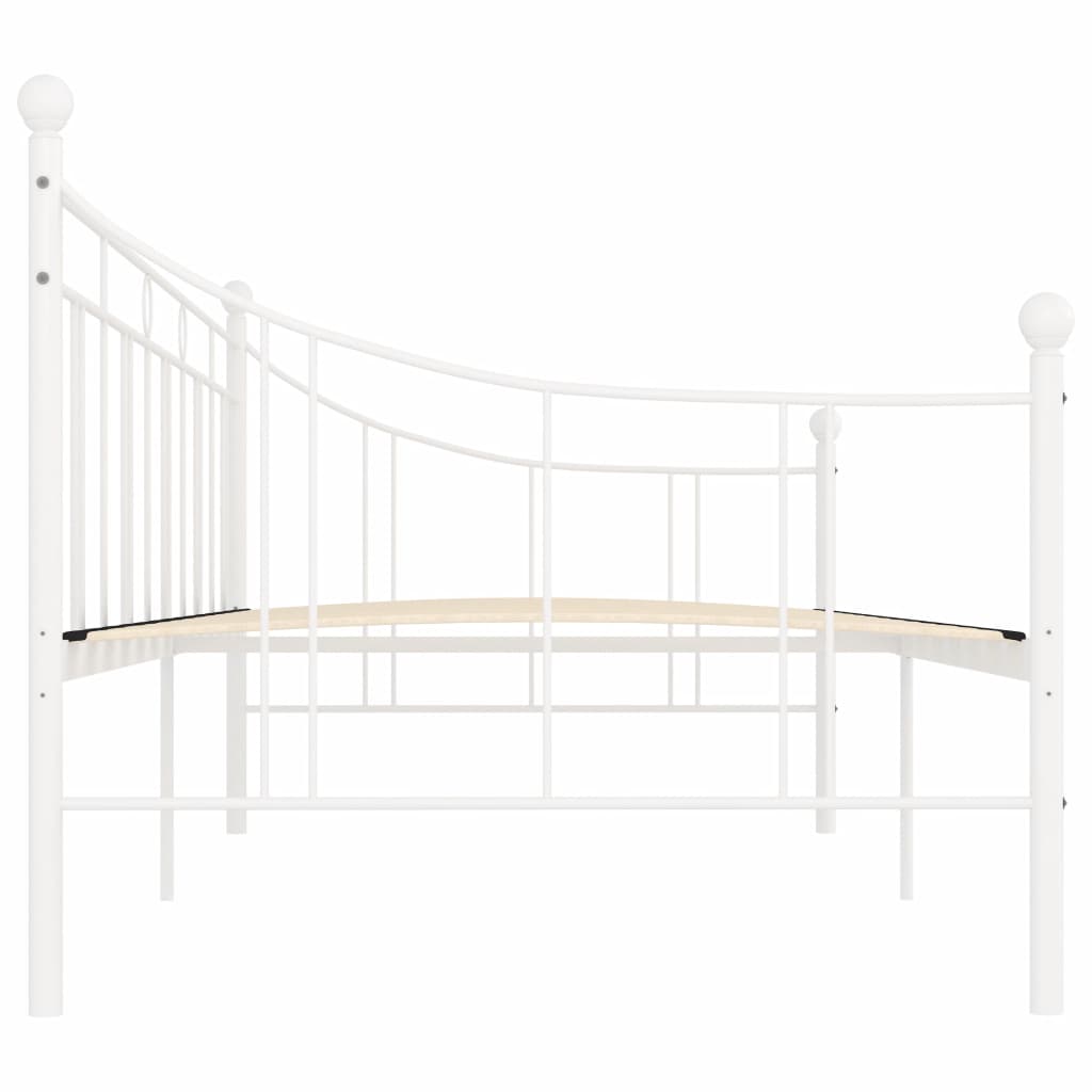 Daybed Frame White Metal 90x200 cm