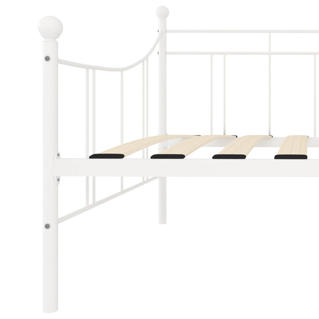 Daybed Frame White Metal 90x200 cm