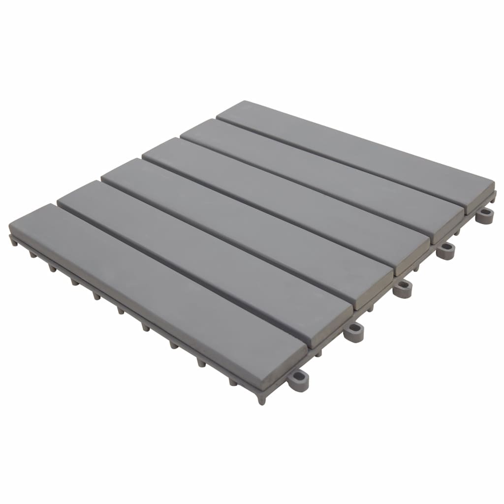 Decking Tiles 30 pcs Grey Wash 30x30 cm Solid Acacia Wood