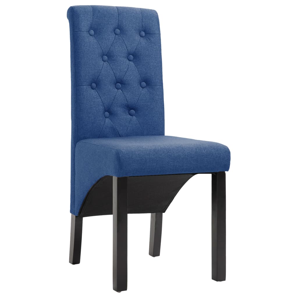 Dining Chairs 2 pcs Blue Fabric