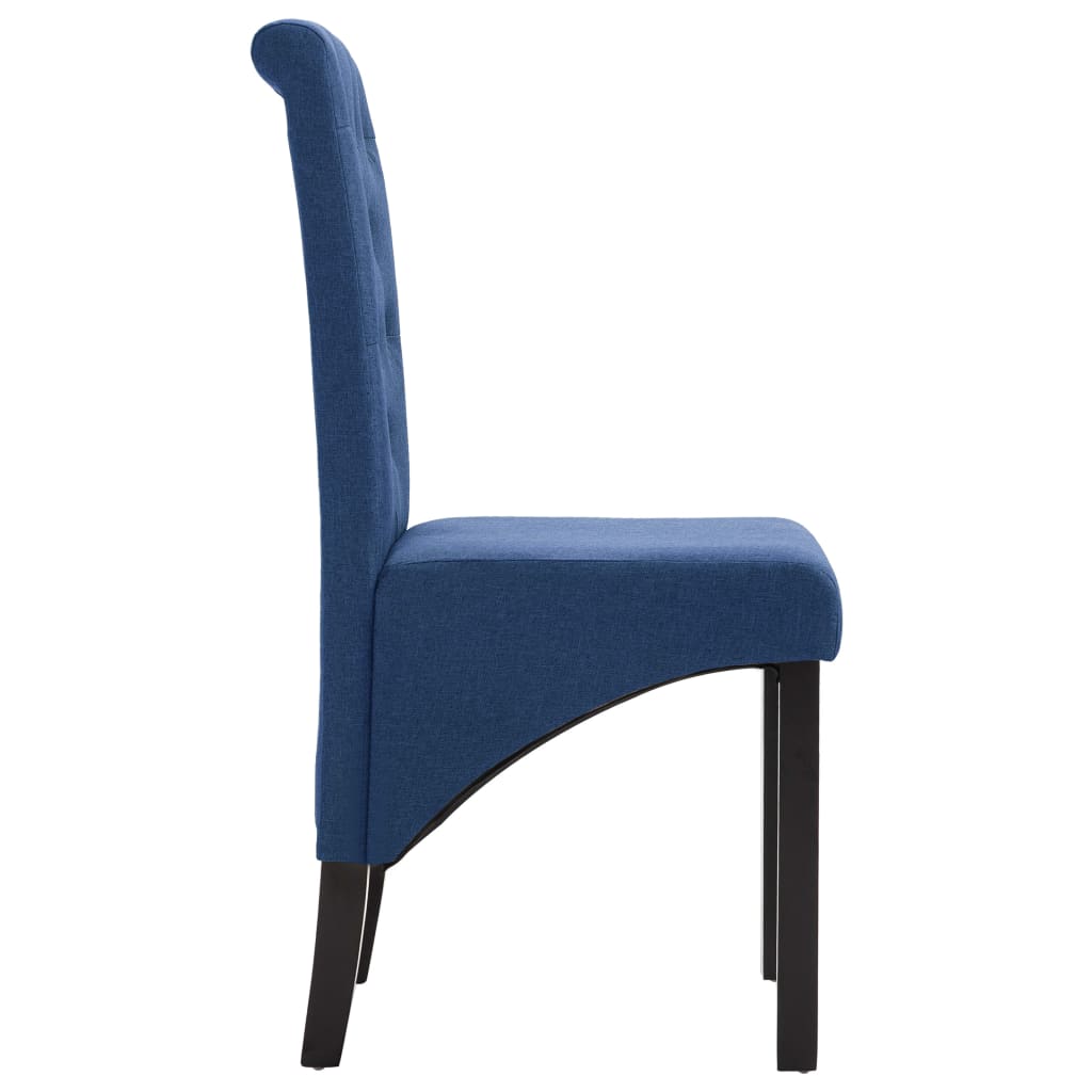 Dining Chairs 2 pcs Blue Fabric