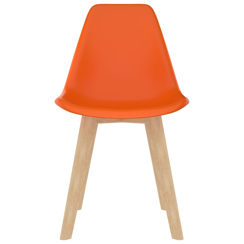 Dining Chairs 2 pcs Orange Plastic