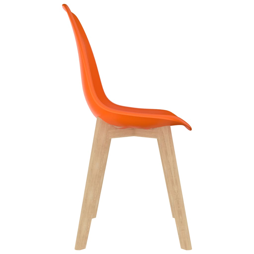 Dining Chairs 2 pcs Orange Plastic