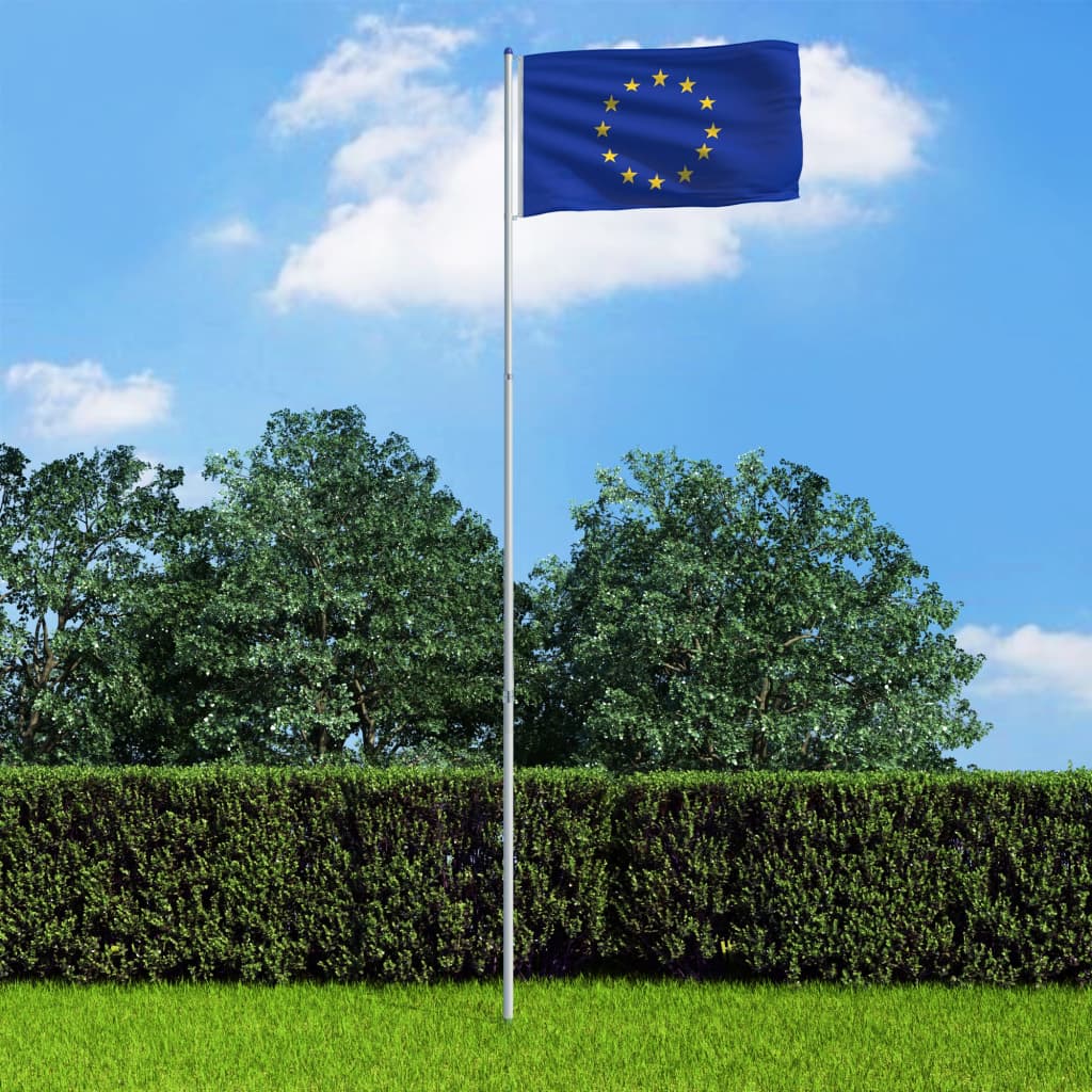 Europe Flag and Pole Aluminium 6 m