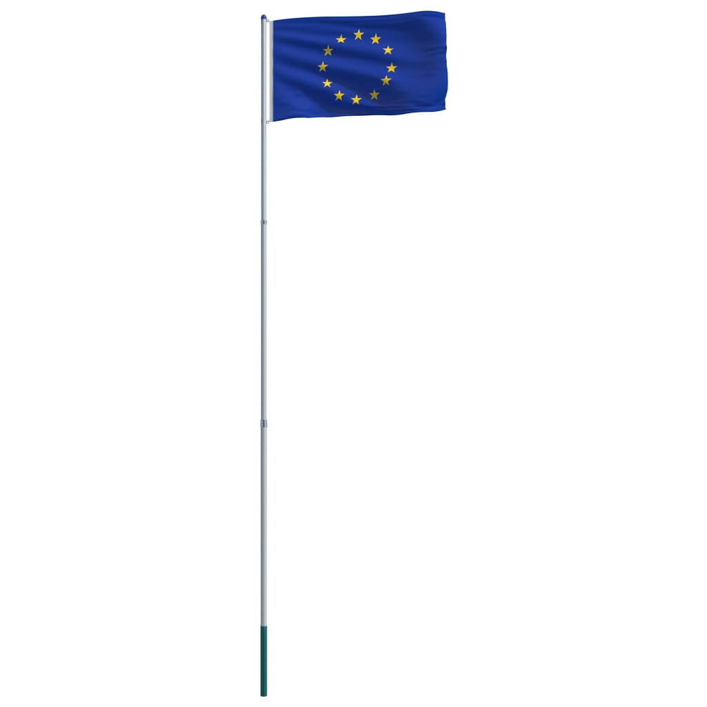 Europe Flag and Pole Aluminium 6 m