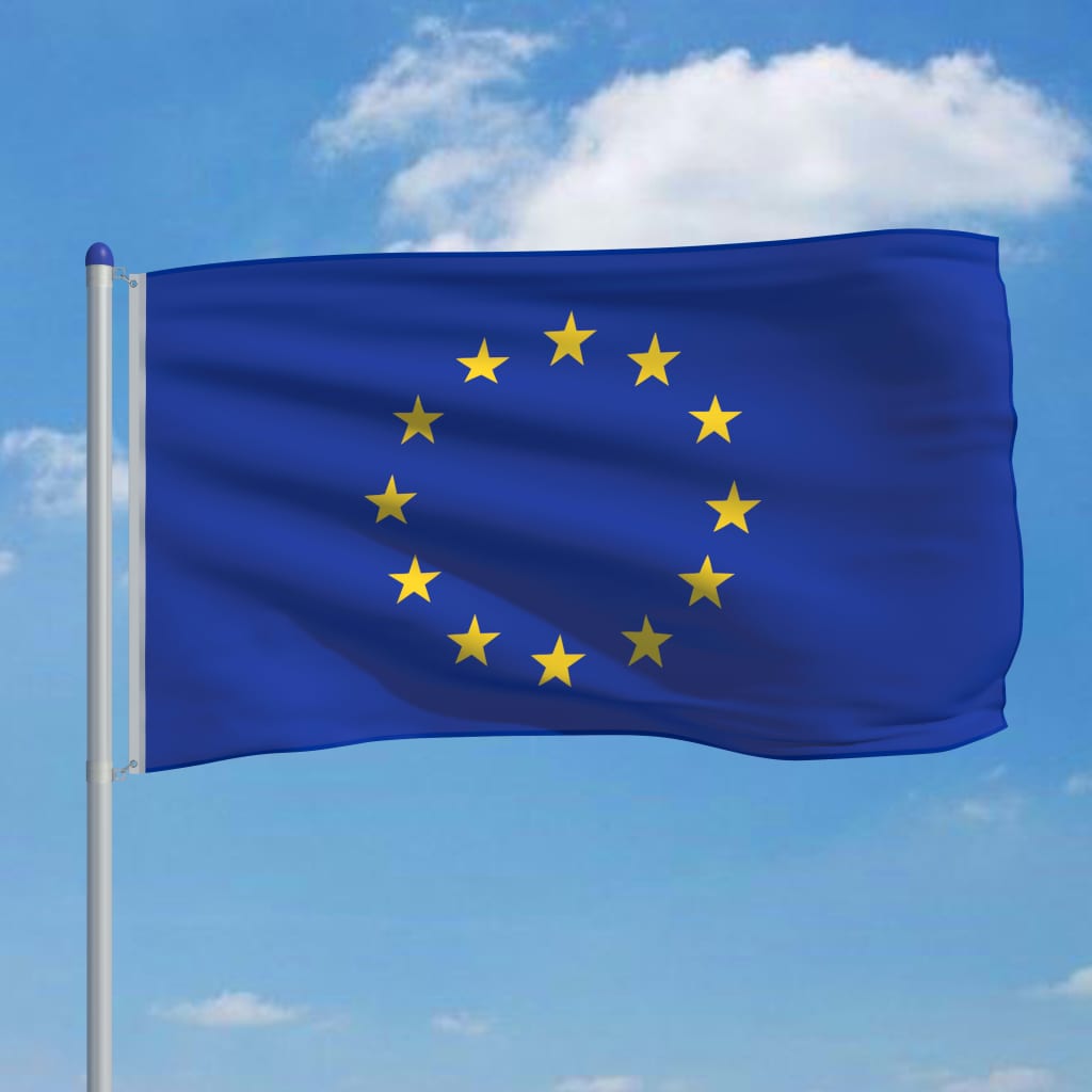Europe Flag and Pole Aluminium 6 m