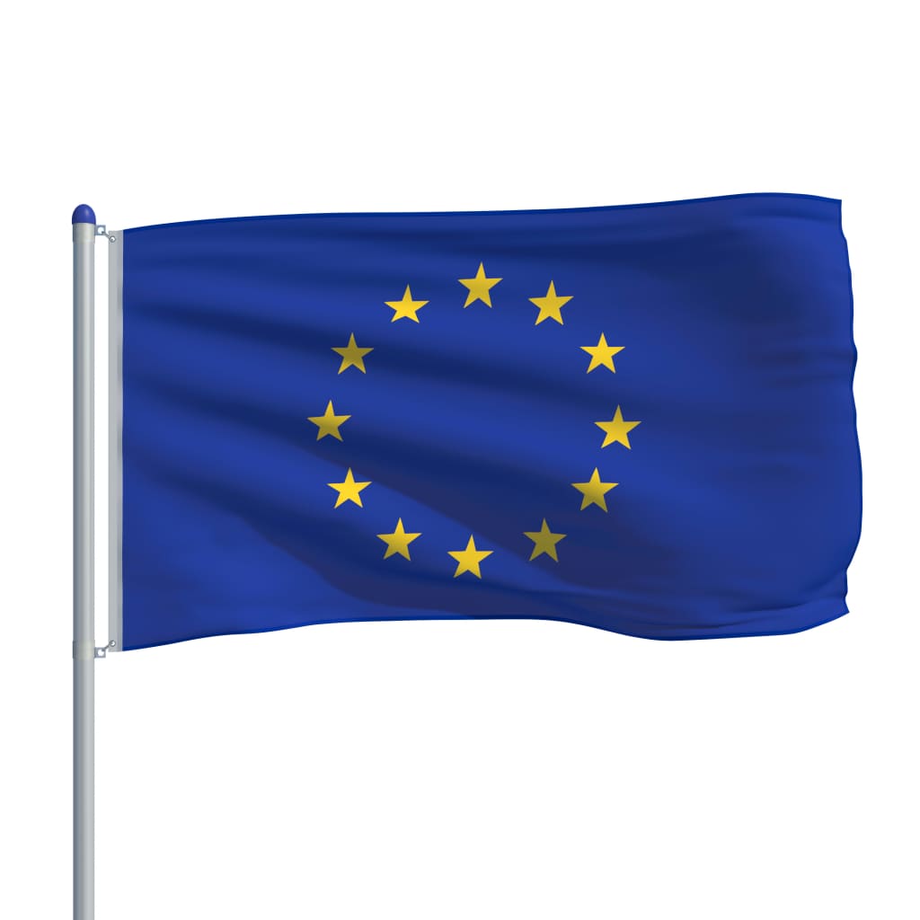 Europe Flag and Pole Aluminium 6 m
