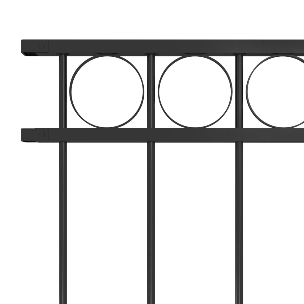 Fence Panel Steel 1.7x1.2 m Black