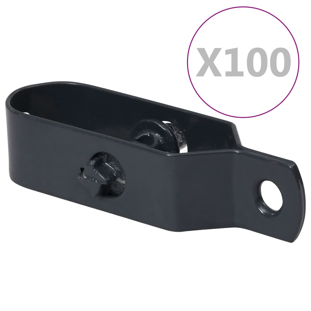 Fence Wire Tensioners 100 pcs 90 mm Steel Anthracite