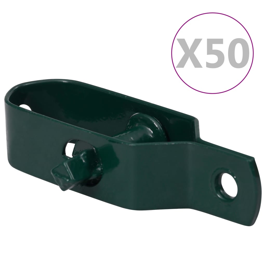 Fence Wire Tensioners 50 pcs 100 mm Steel Green