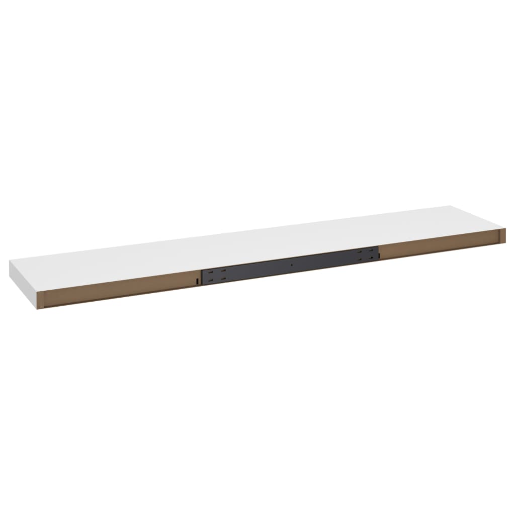 Floating Wall Shelf White 120x23.5x3.8 cm MDF