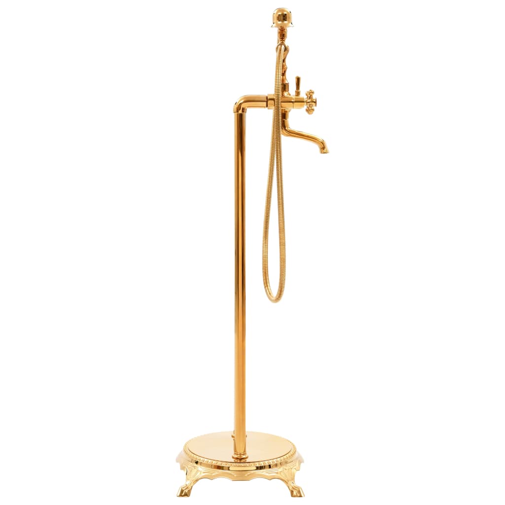 Freestanding Bathtub and Faucet 204 L 99,5 cm Gold