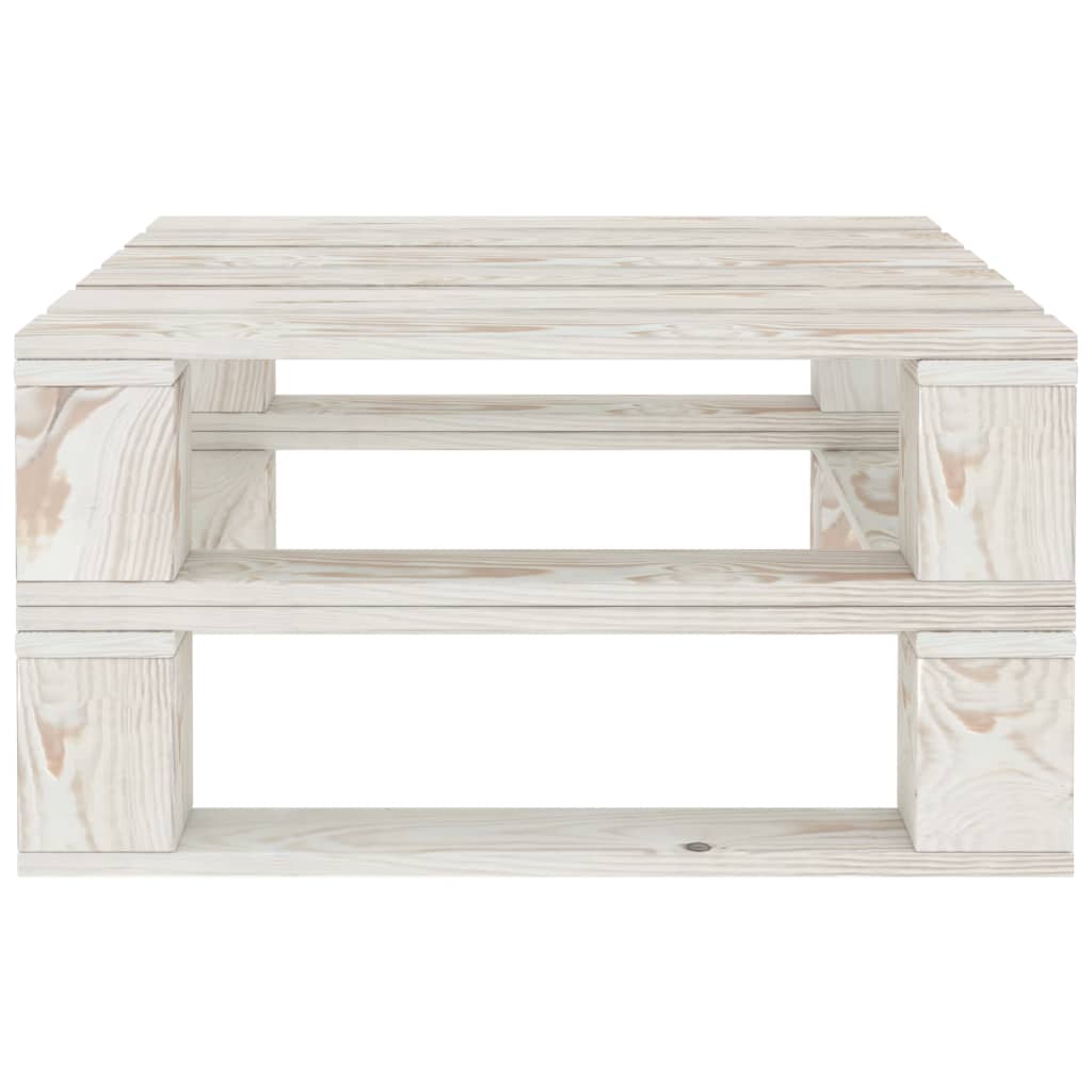 Garden Pallet Tables 2 pcs White Wood