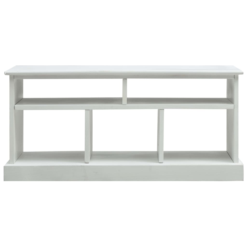 Hall Bench with 3 Baskets White Wood