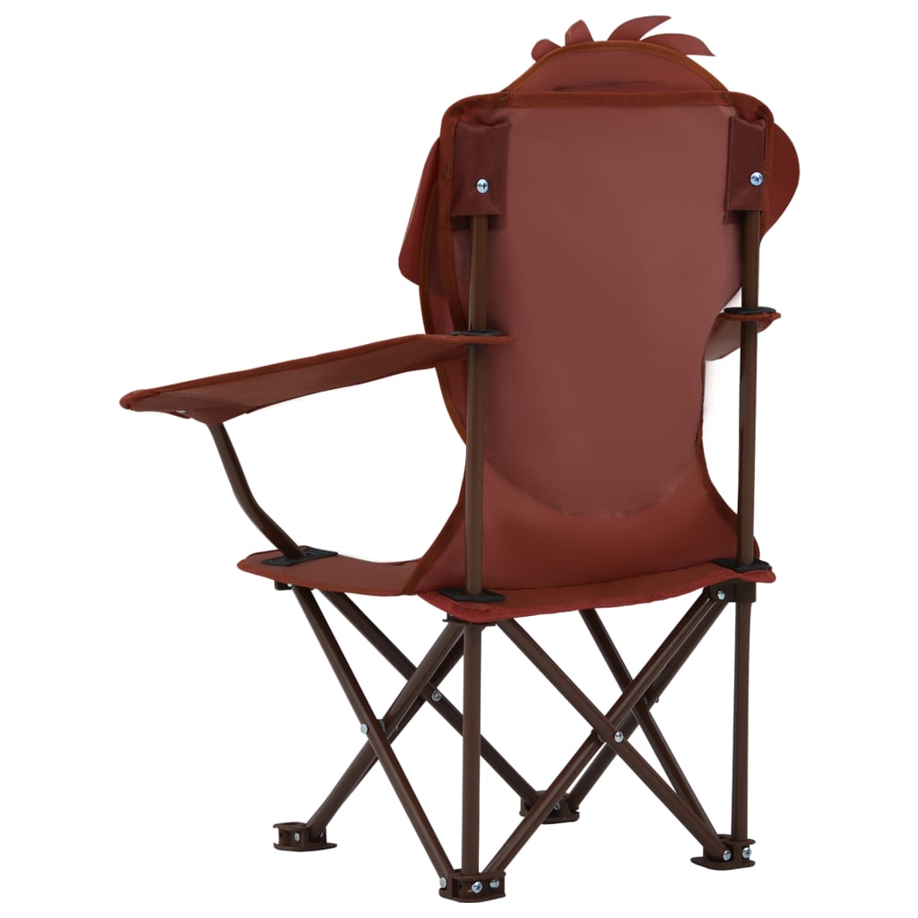 Kids Garden Chairs 2 pcs Brown Fabric