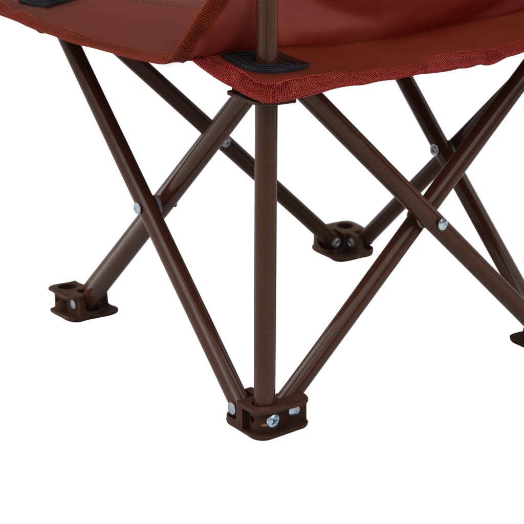 Kids Garden Chairs 2 pcs Brown Fabric
