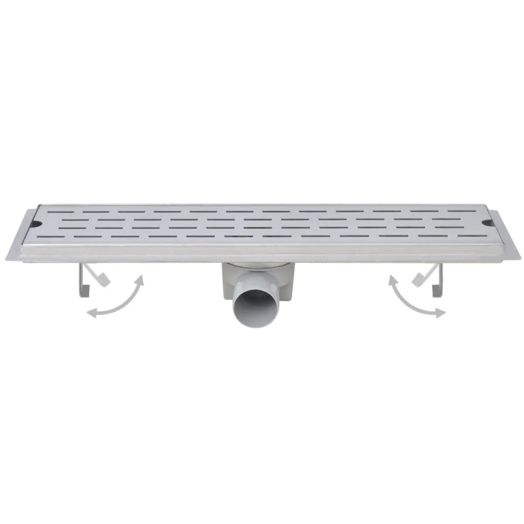 Linear Shower Drain 2 pcs Wave 730x140 mm Stainless Steel