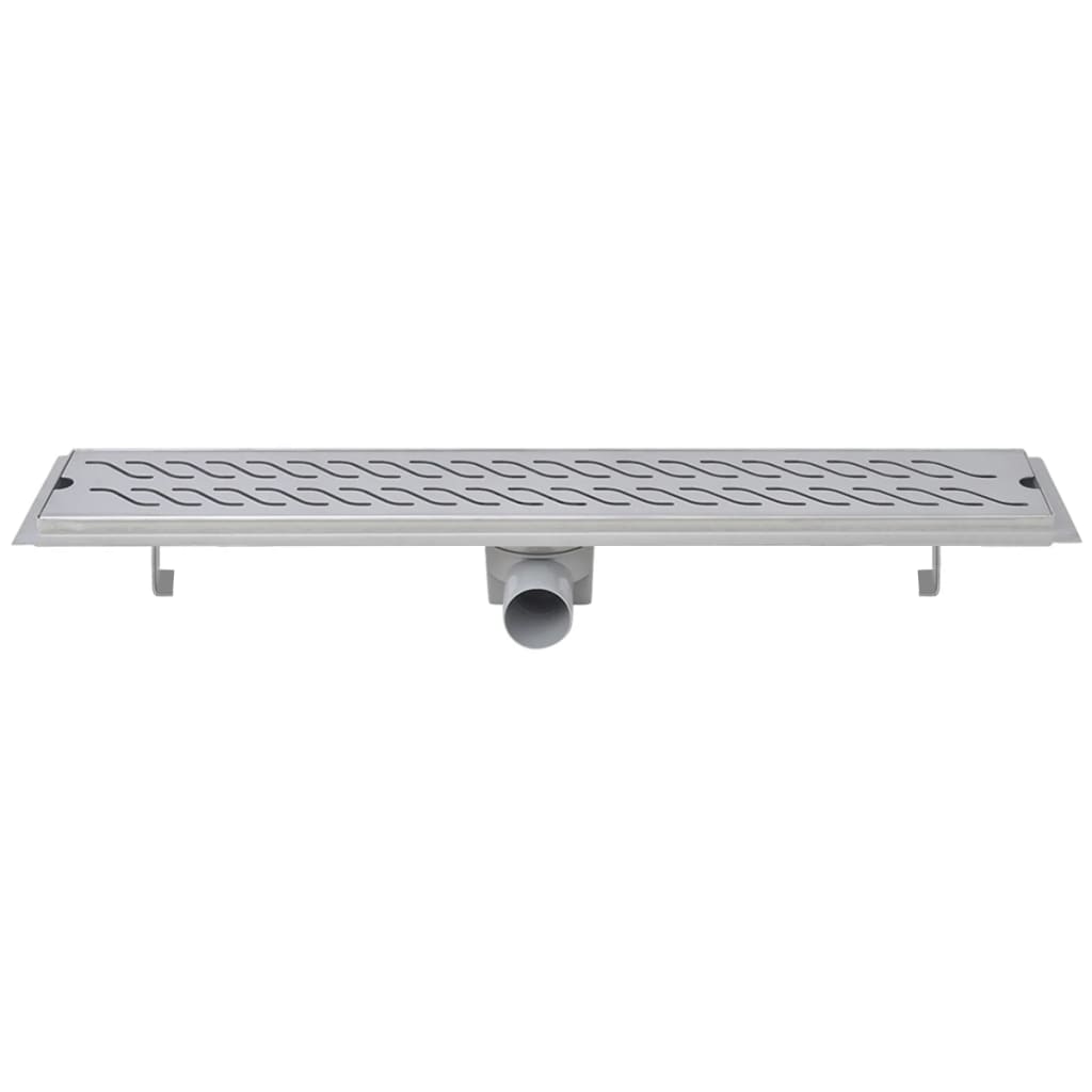 Linear Shower Drain 2 pcs Wave 730x140 mm Stainless Steel